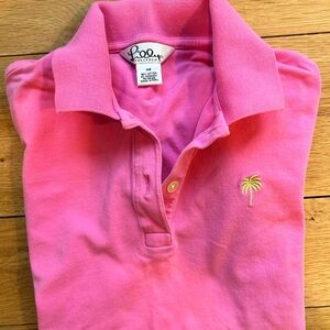 Lilly Pulitzer Polo Pink Top white XS